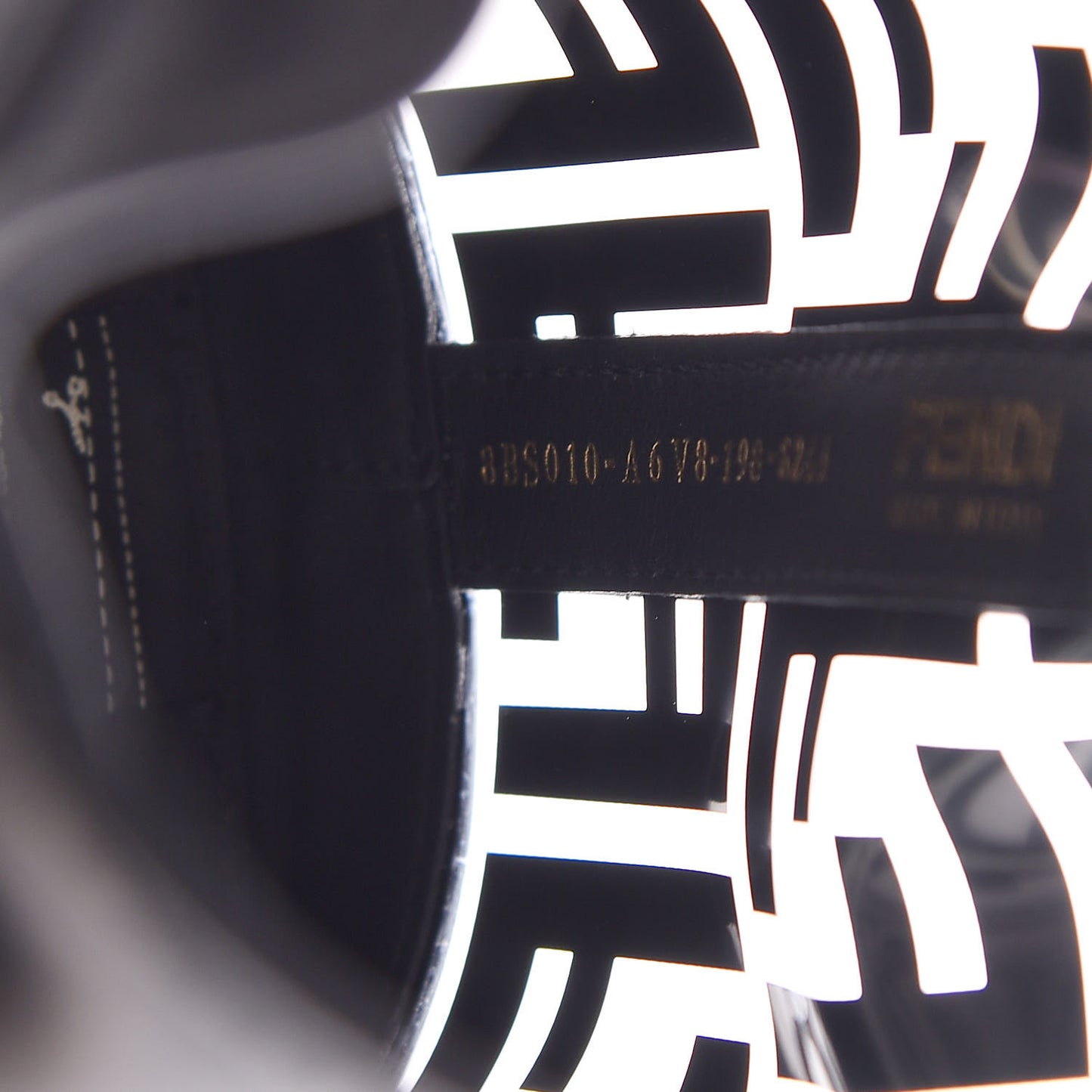 TPU FF Vitello Grace F is Fendi Mini Mon Tresor Bucket Bag Black