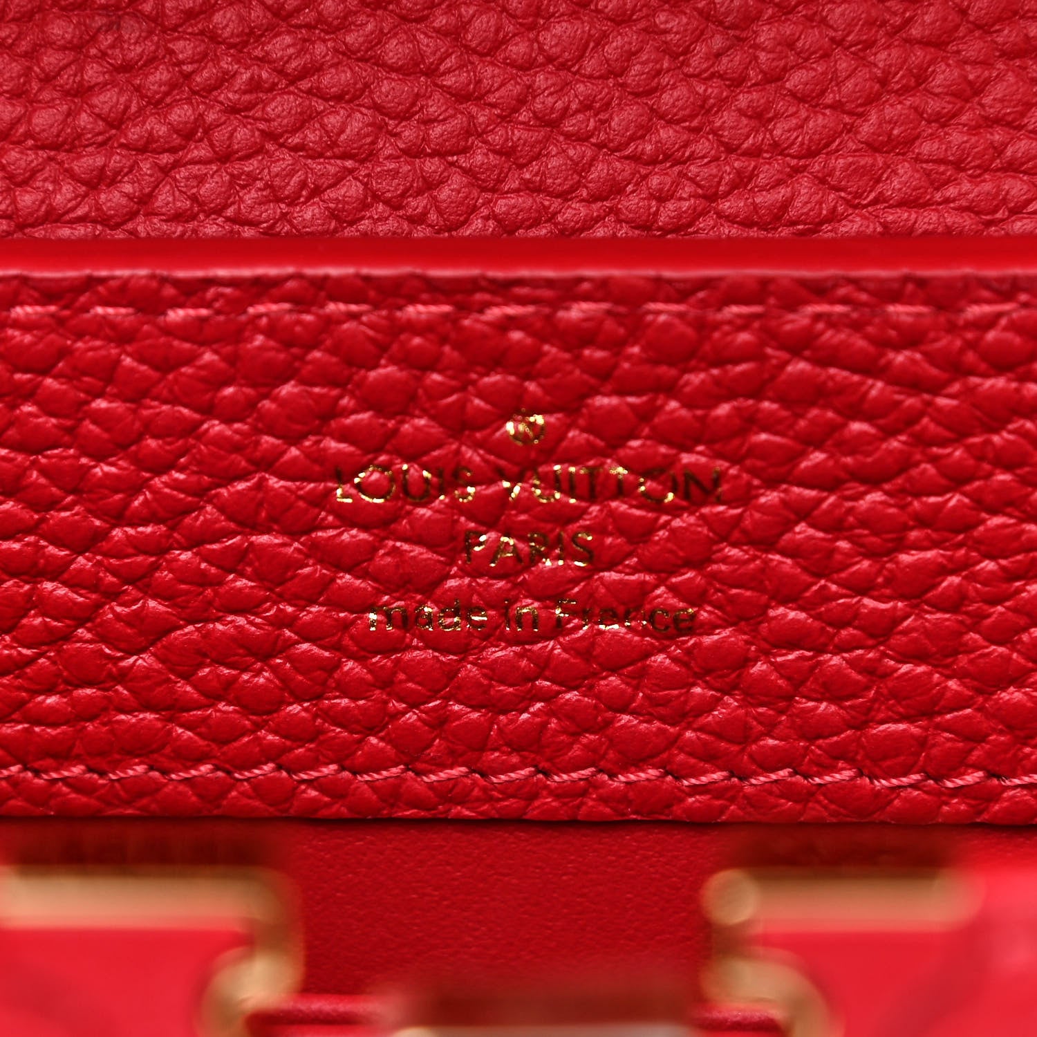Louis Vuitton Taurillon Mini Capucines Scarlet 6 of 9