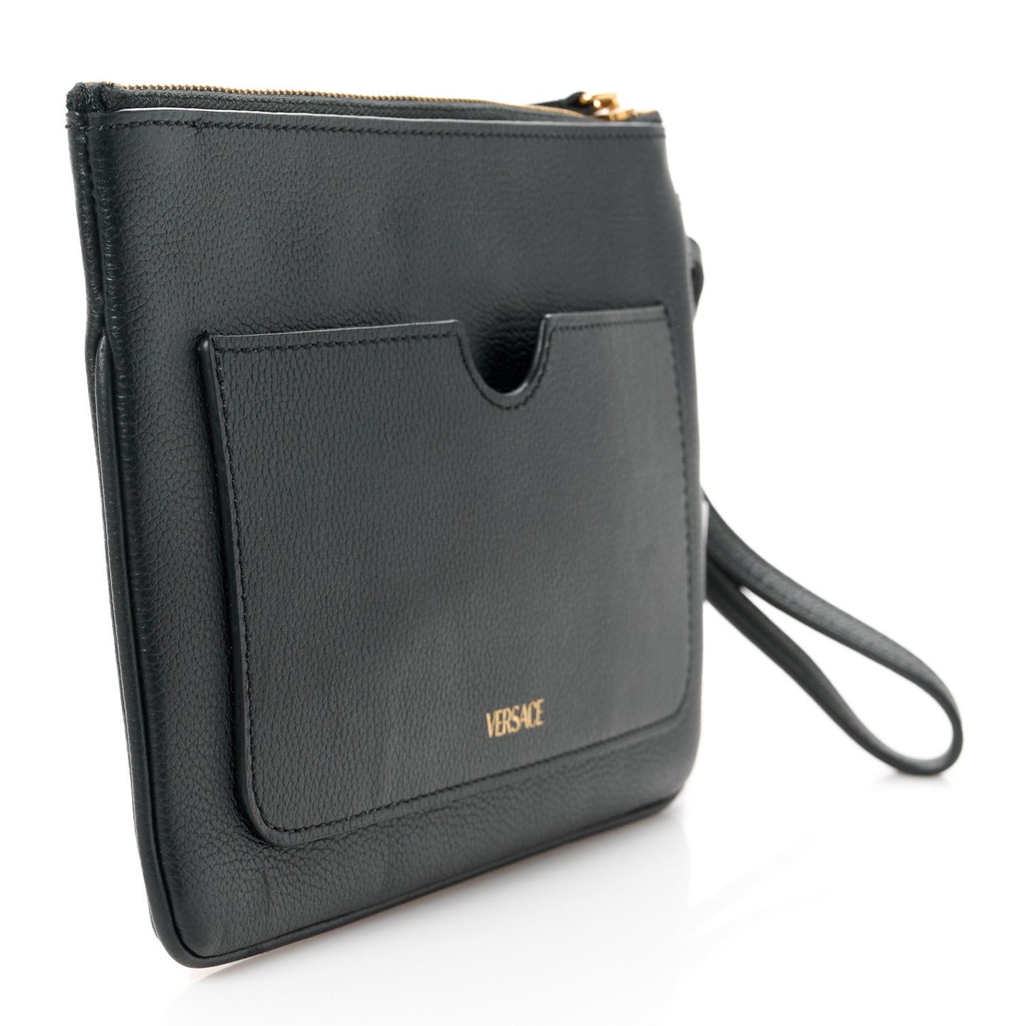 Grained Calfskin La Medusa Pouch Black