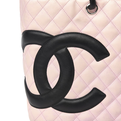 Chanel Calfskin Quilted Large Cambon Tote Pink Black 12 of 12