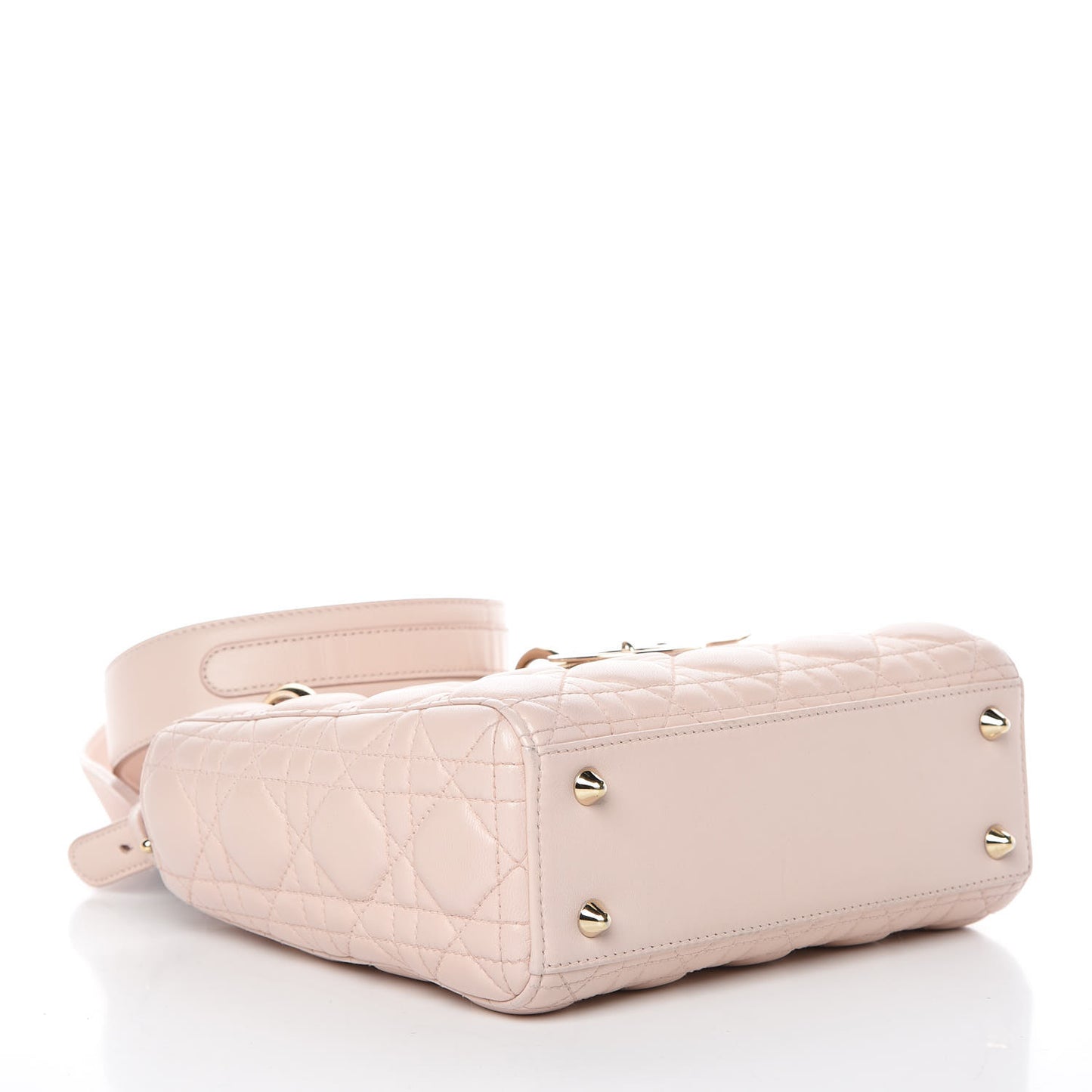 Lambskin Cannage Small Lucky Badges My Lady Dior Pink