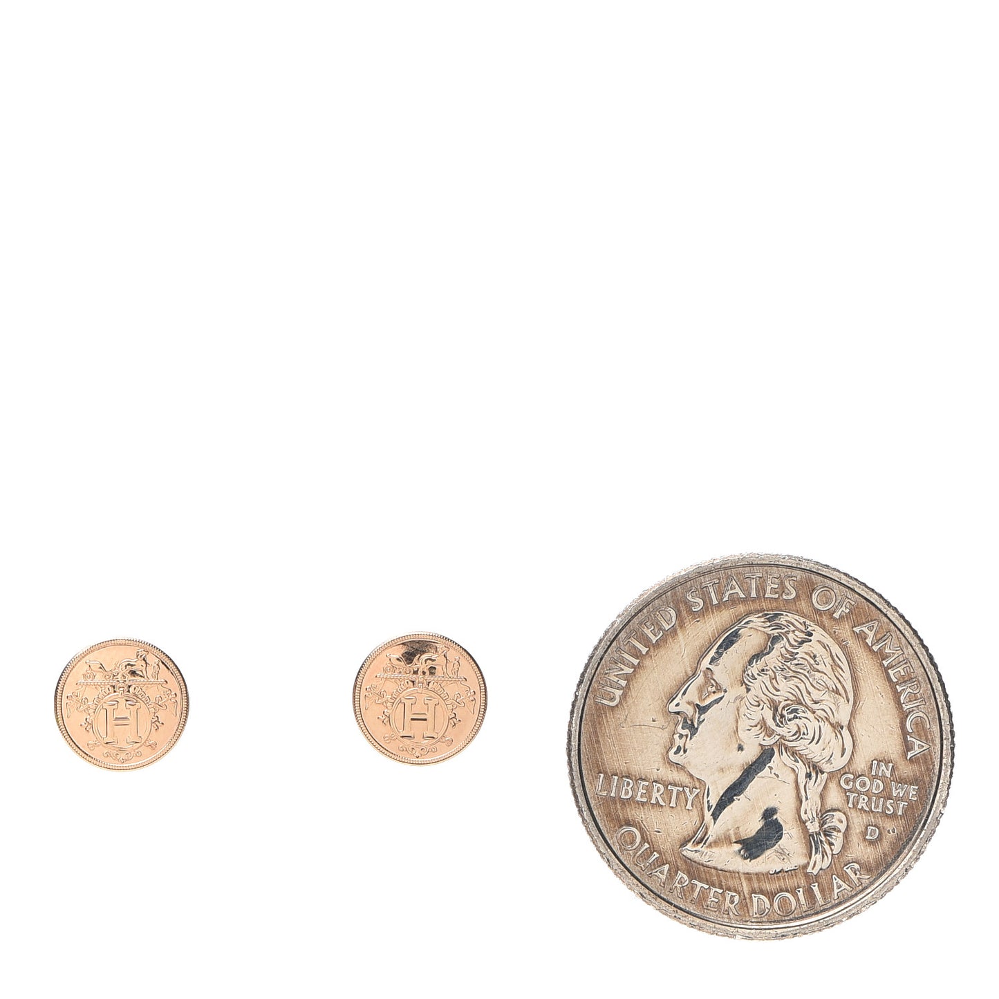 18K Rose Gold TPM Ex-Libris Stud Earrings