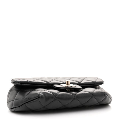 Chanel Calfskin Quilted CC Uniform Flap Belt Bag Black 4 of 10