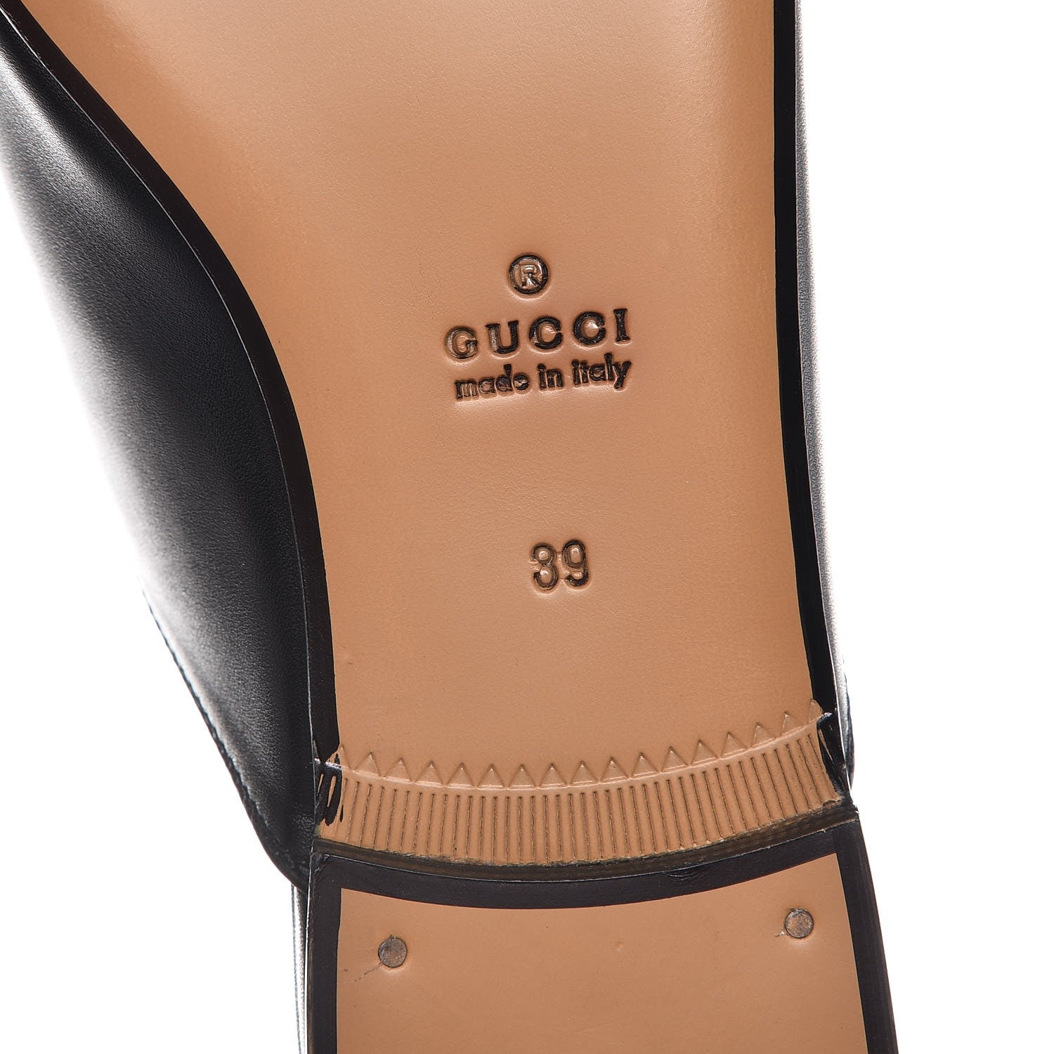 Gucci Calfskin Womens Princetown Slippers 39 Black 6 of 9