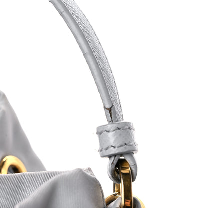 Prada Re-Nylon Saffiano Duet Bucket Crossbody Bag Fiordaliso 22 of 26
