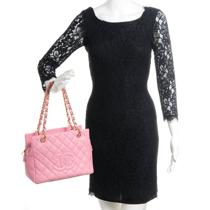 Chanel Caviar Quilted Petit Timeless Shopping Tote PTT Pink 2 of 8