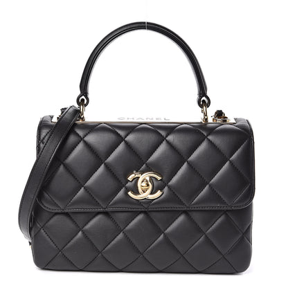 Chanel Lambskin Quilted Small Trendy CC Dual Handle Flap Bag Black 1 of 10