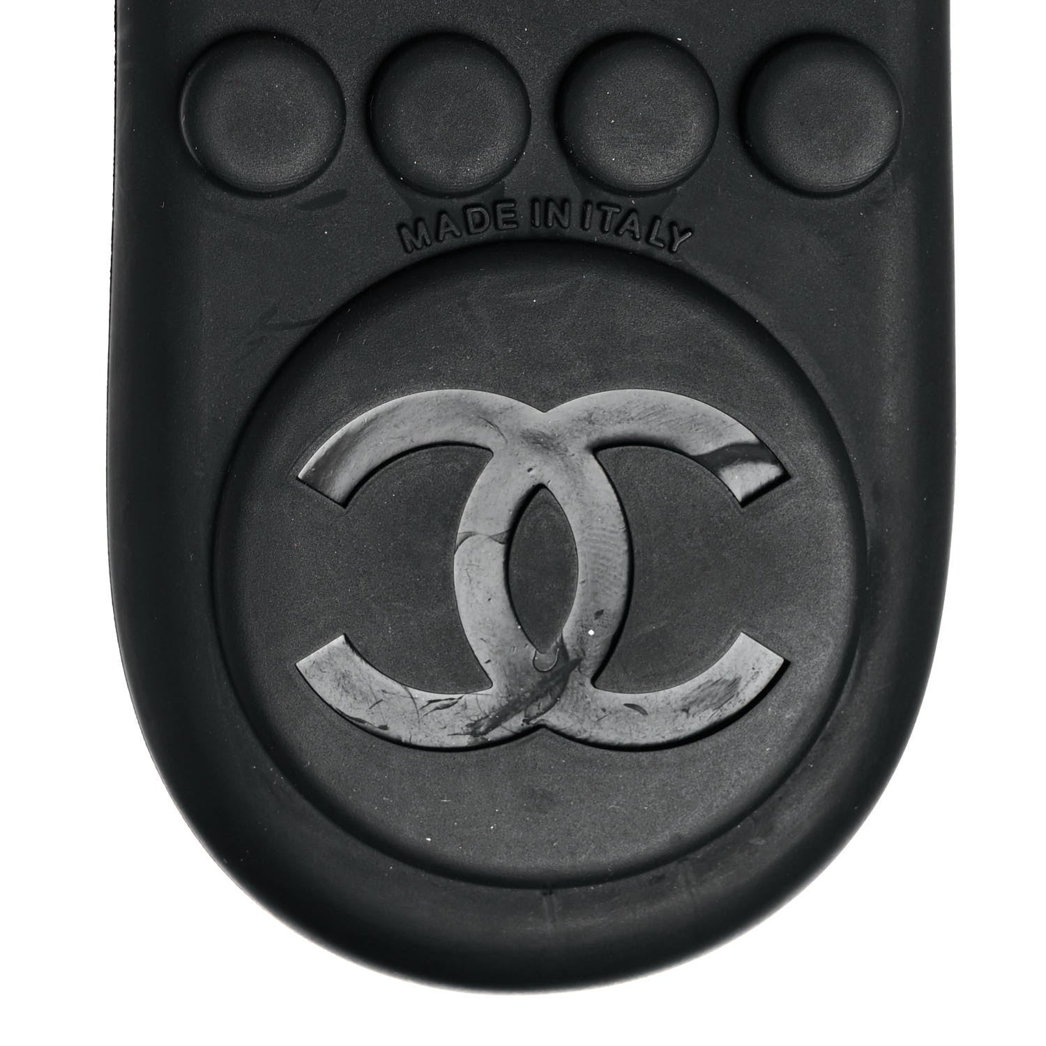 Chanel Lambskin CC Chain Thong Sandals 36 Black 6 of 9