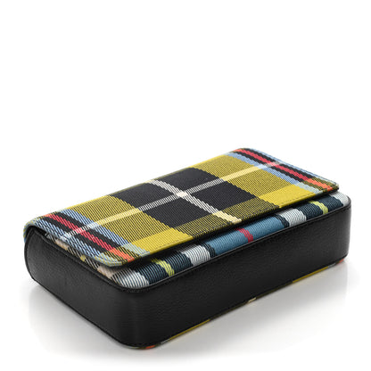 Burberry Canvas Tartan Mix Hampshire Wallet on Chain Yellow Multicolor 4 of 14