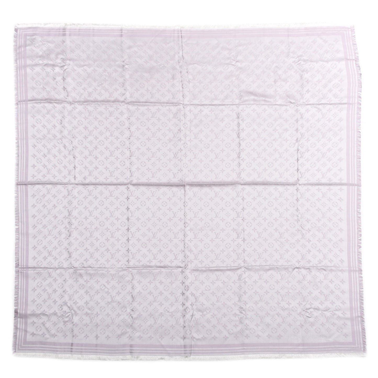 Silk Shadow Monogram Giant Shawl Pink Grey
