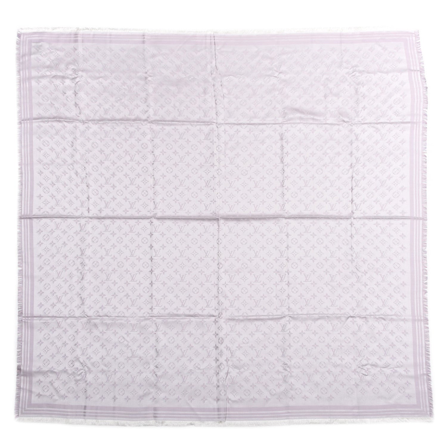 Louis Vuitton Silk Shadow Monogram Giant Shawl Pink Grey 1 of 4