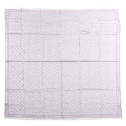 Louis Vuitton Silk Shadow Monogram Giant Shawl Pink Grey 1 of 4