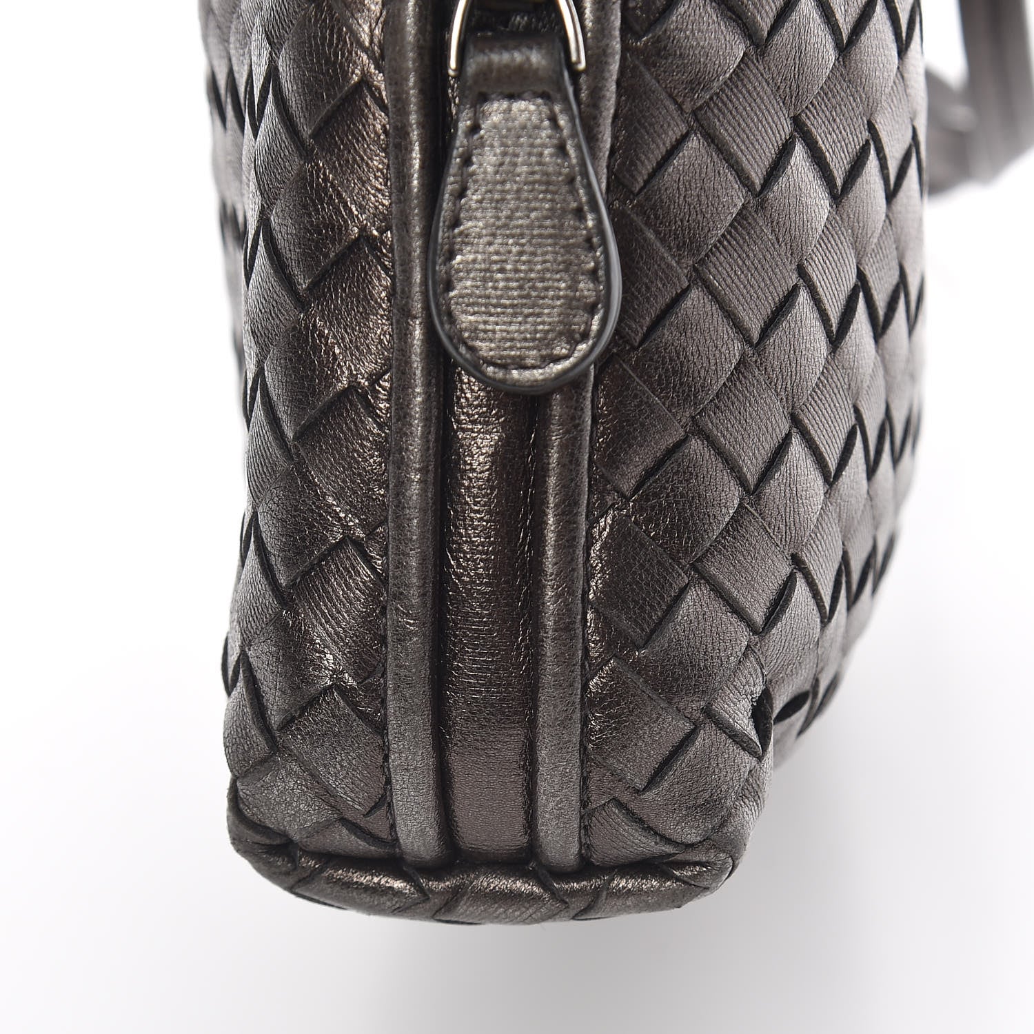 Bottega Veneta Metallic Nappa Intrecciato Nodini Crossbody Messenger Bronze 10 of 20