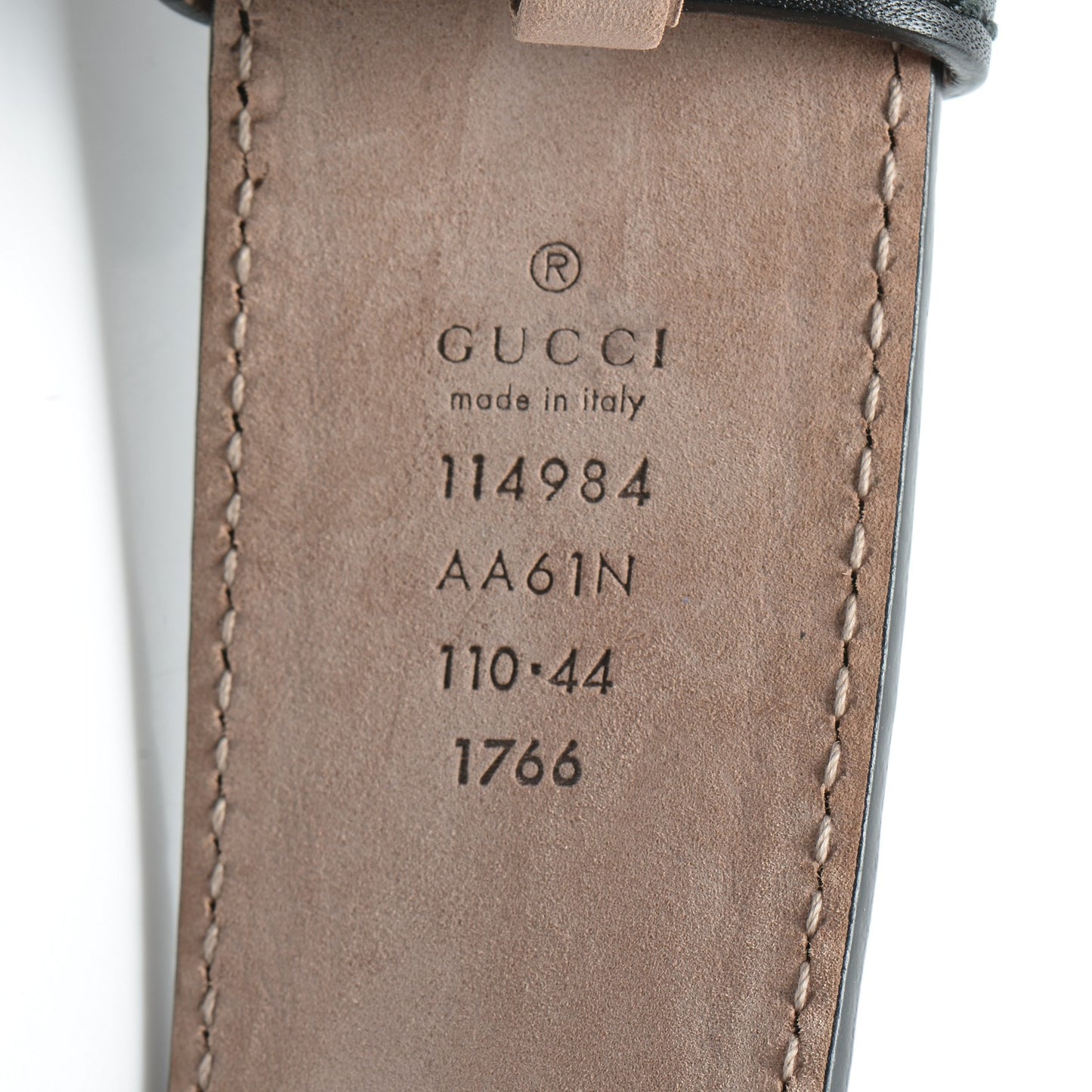 Guccissima Interlocking G Belt 110 44 Black