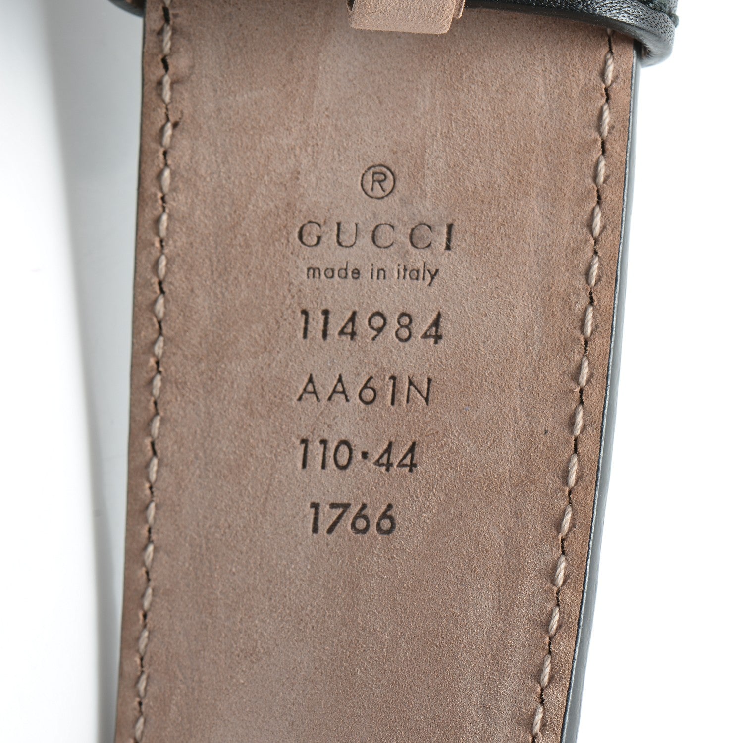 Gucci Guccissima Interlocking G Belt 110 44 Black 5 of 8