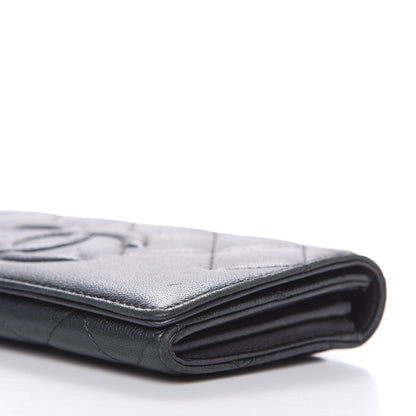 Chanel Metallic Caviar Quilted CC Large Gusset Flap Wallet Black 10 of 11