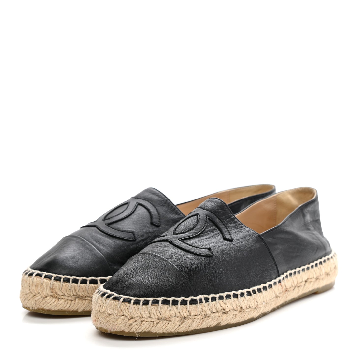 Lambskin CC Espadrilles 38 Black