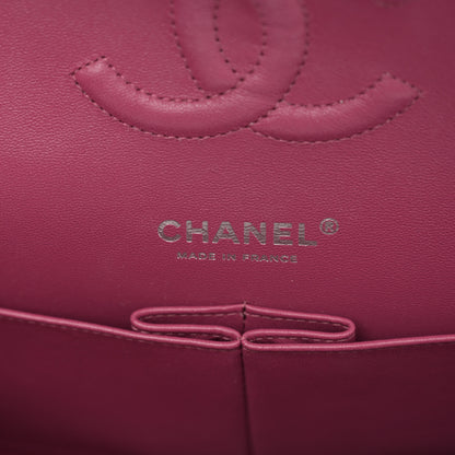 Chanel Metallic Tweed Quilted Medium Double Flap Pink 6 of 13
