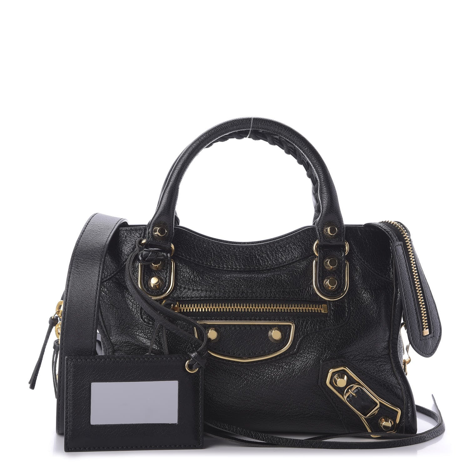 Balenciaga Chevre Gold Metallic Edge Hardware Mini City Black 1 of 9