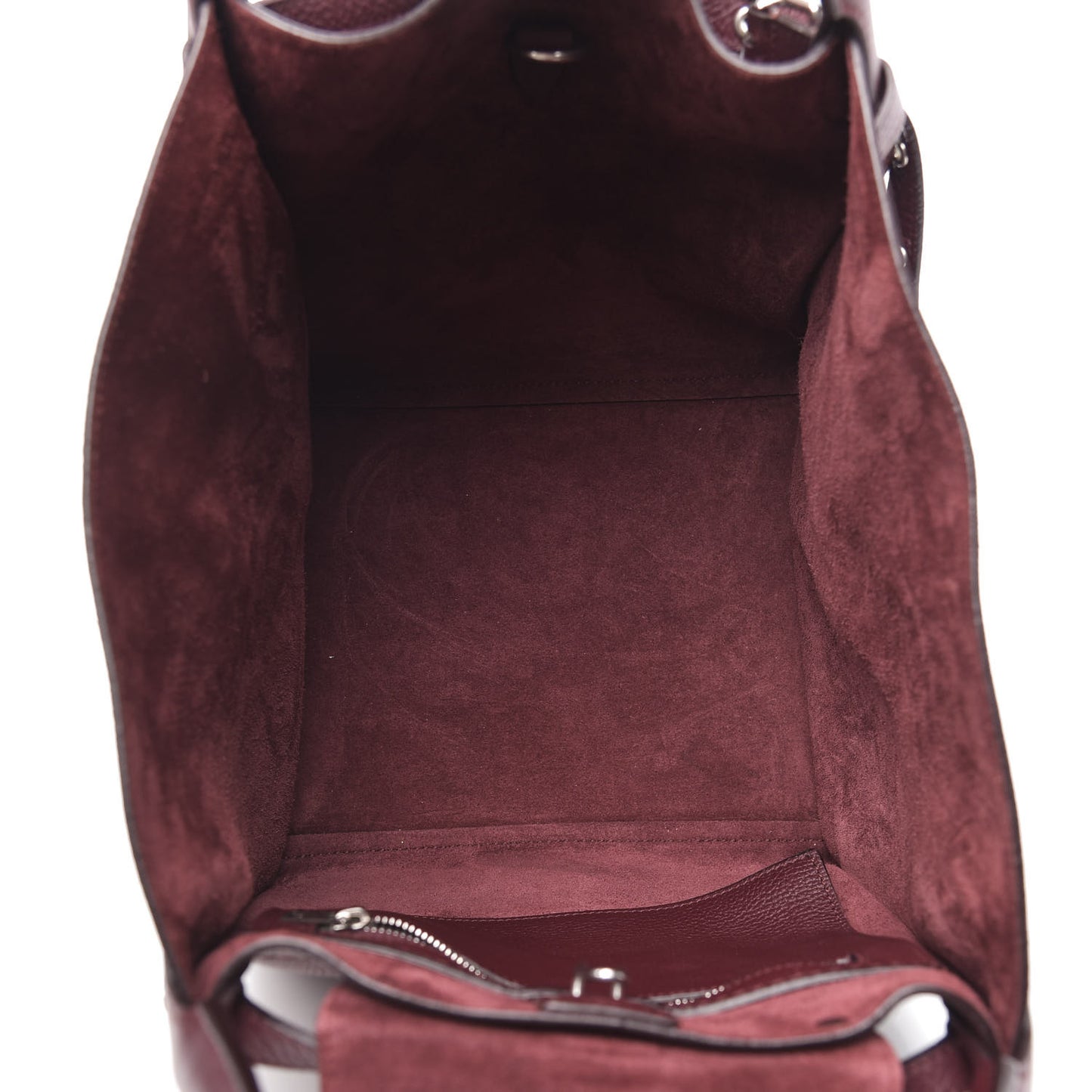 Supple Grained Calfskin Long Strap Small Big Bag Light Burgundy
