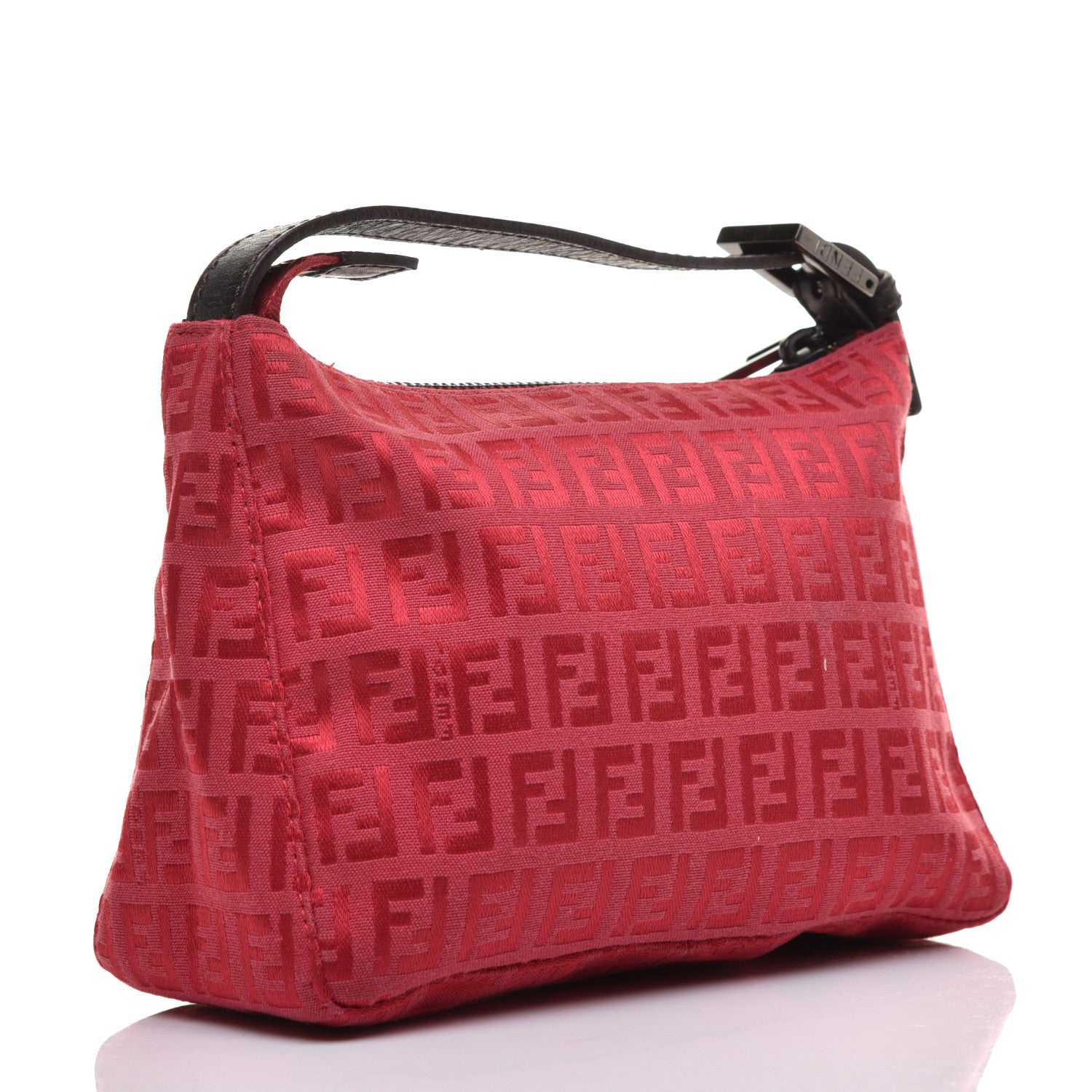 Fendi Zucchino Vitello Mini Pochette Lipstick Testa di Moro 3 of 8