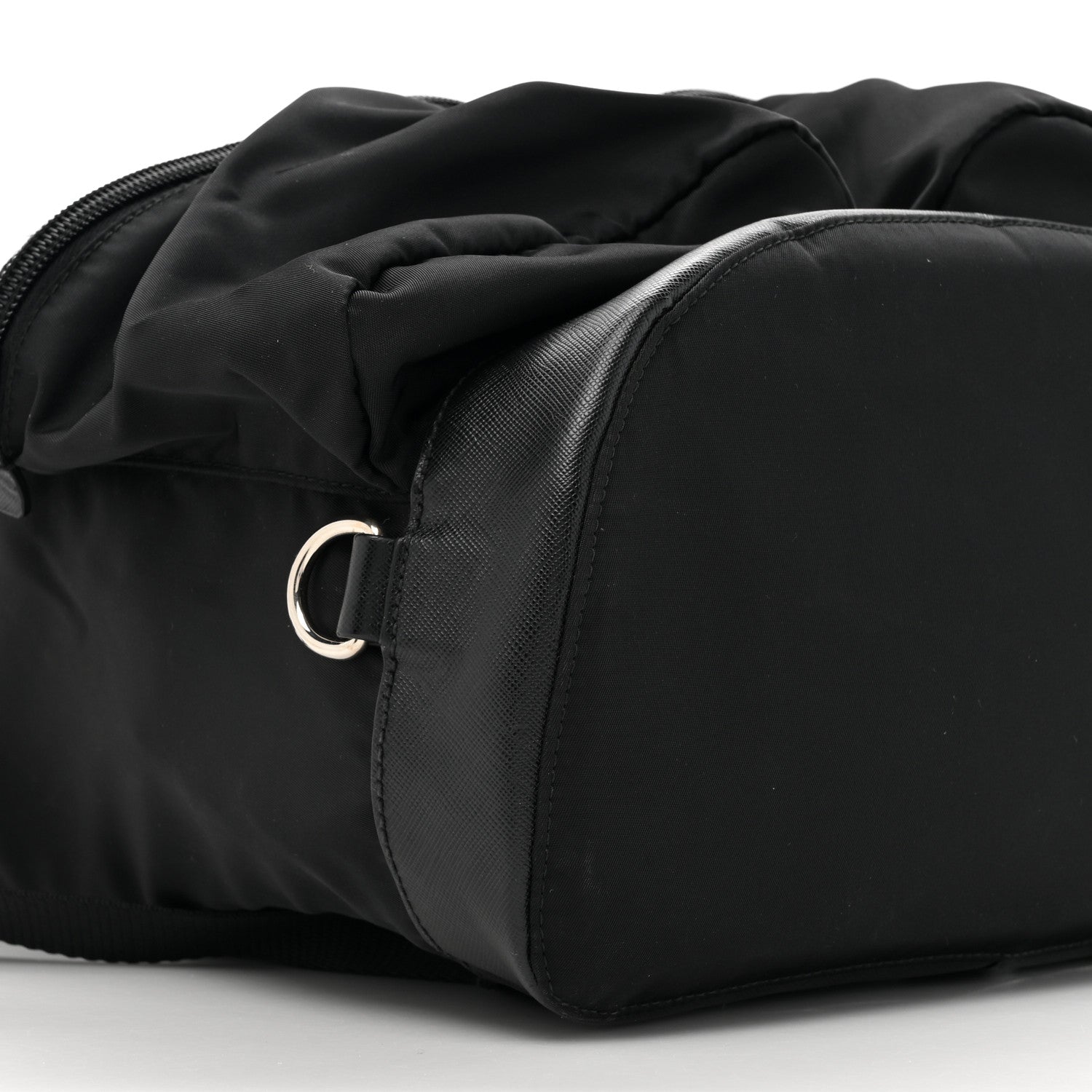 Prada Tessuto Nylon Saffiano Vela Backpack Black 11 of 12
