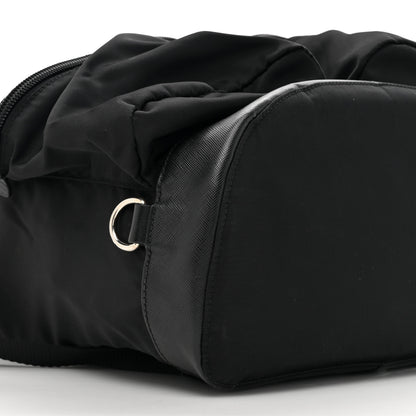 Prada Tessuto Nylon Saffiano Vela Backpack Black 11 of 12