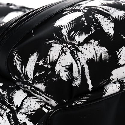 Saint Laurent Canvas Palm Tree City Backpack Black White 8 of 13