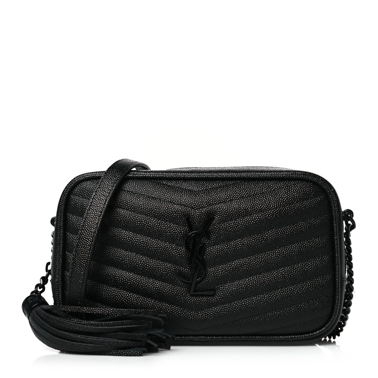 Grain De Poudre Matelasse Monochrome Monogram Mini Lou Camera Bag Black
