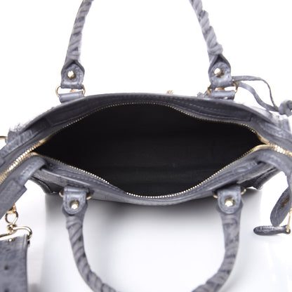Balenciaga Calfskin Crocodile Embossed Giant 12 Gold Hardware Mini City Gris Beton 5 of 11