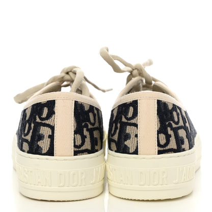 Christian Dior Canvas Oblique Walk'N'Dior Low Top Sneakers 35 Deep Blue 7 of 10