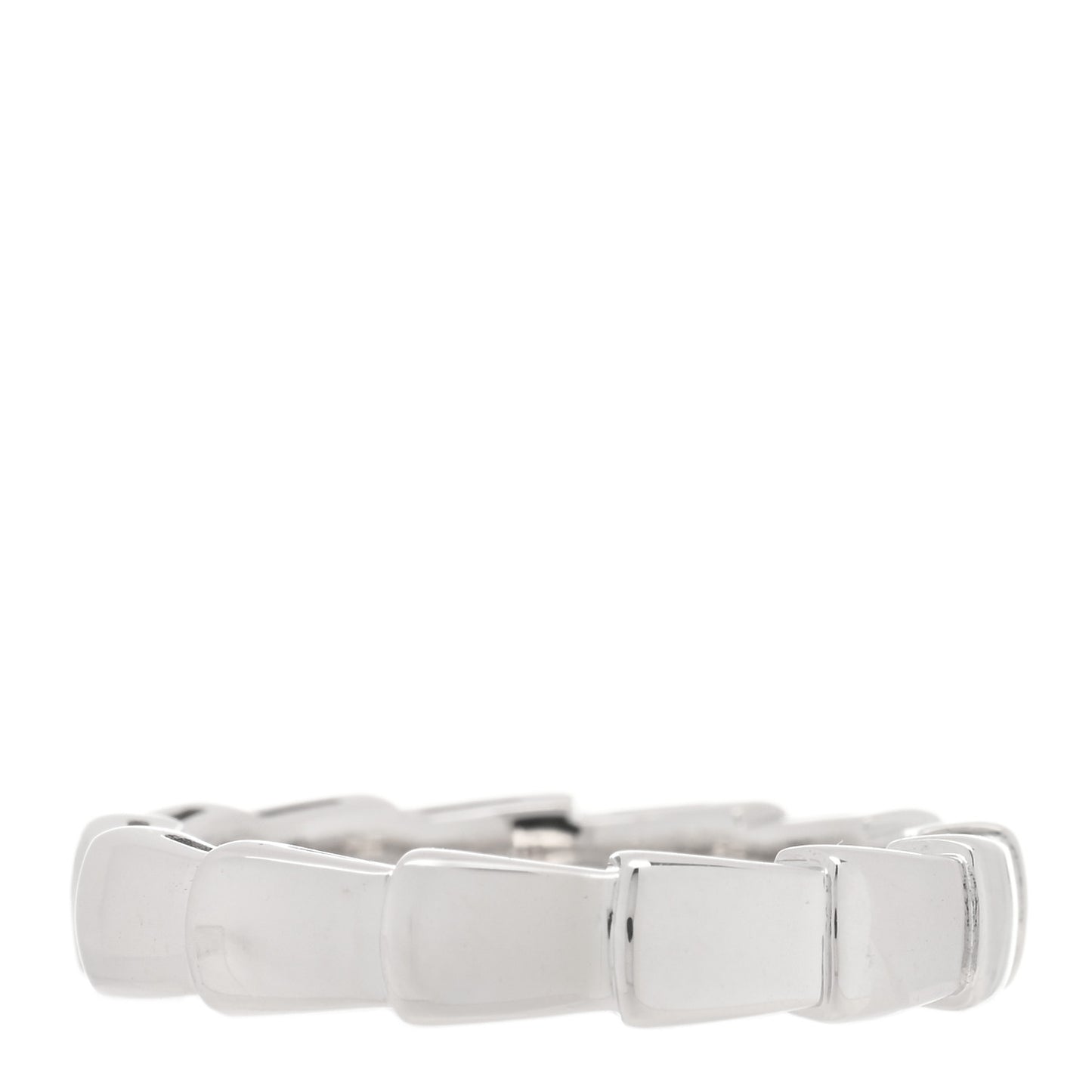 18K White Gold Serpenti Viper Band Ring 48 4.5