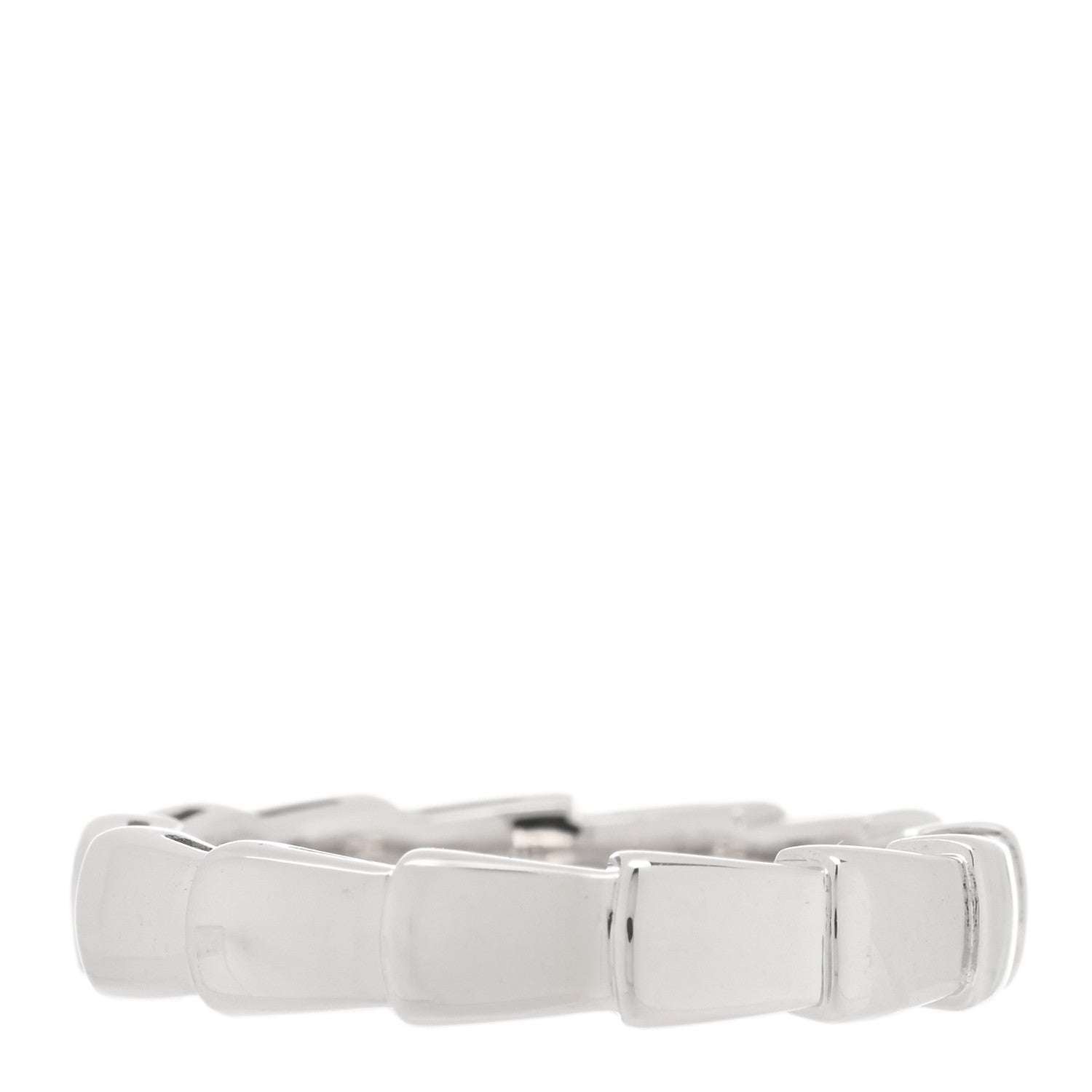 Bulgari 18K White Gold Serpenti Viper Band Ring 48 4.5 3 of 4