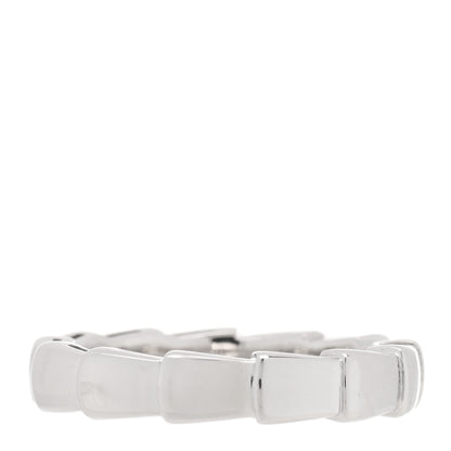 Bulgari 18K White Gold Serpenti Viper Band Ring 48 4.5 3 of 4