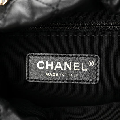 Chanel Lambskin Quilted Pearl About Pearls Drawstring Bag Black 6 of 10