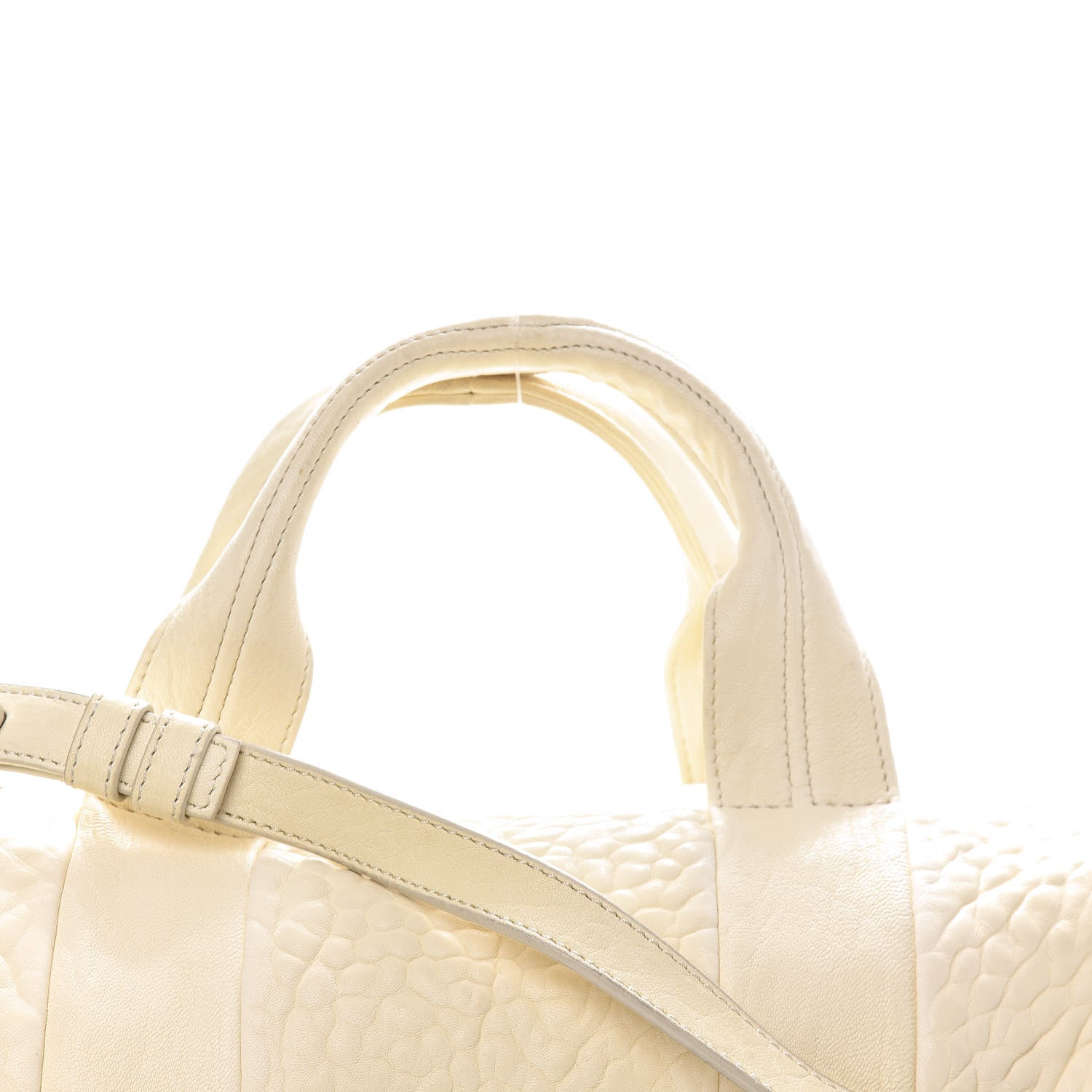 Alexander Wang Pebbled Lambskin Rocco Bone Silver Hardware 9 of 15