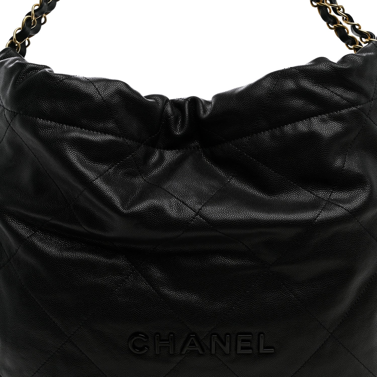 Chanel Shiny Caviar Quilted Monochrome Chanel 22 Black 9 of 11