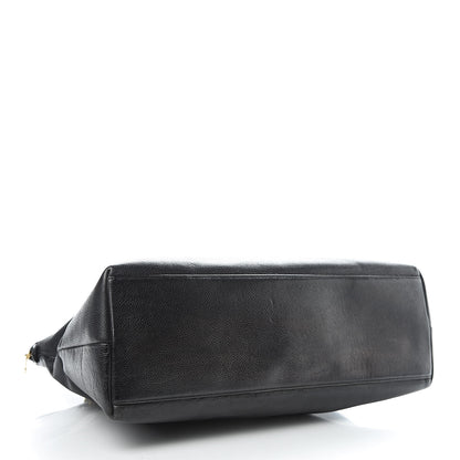 Chanel Caviar Large CC Shoulder Bag Black 4 of 13
