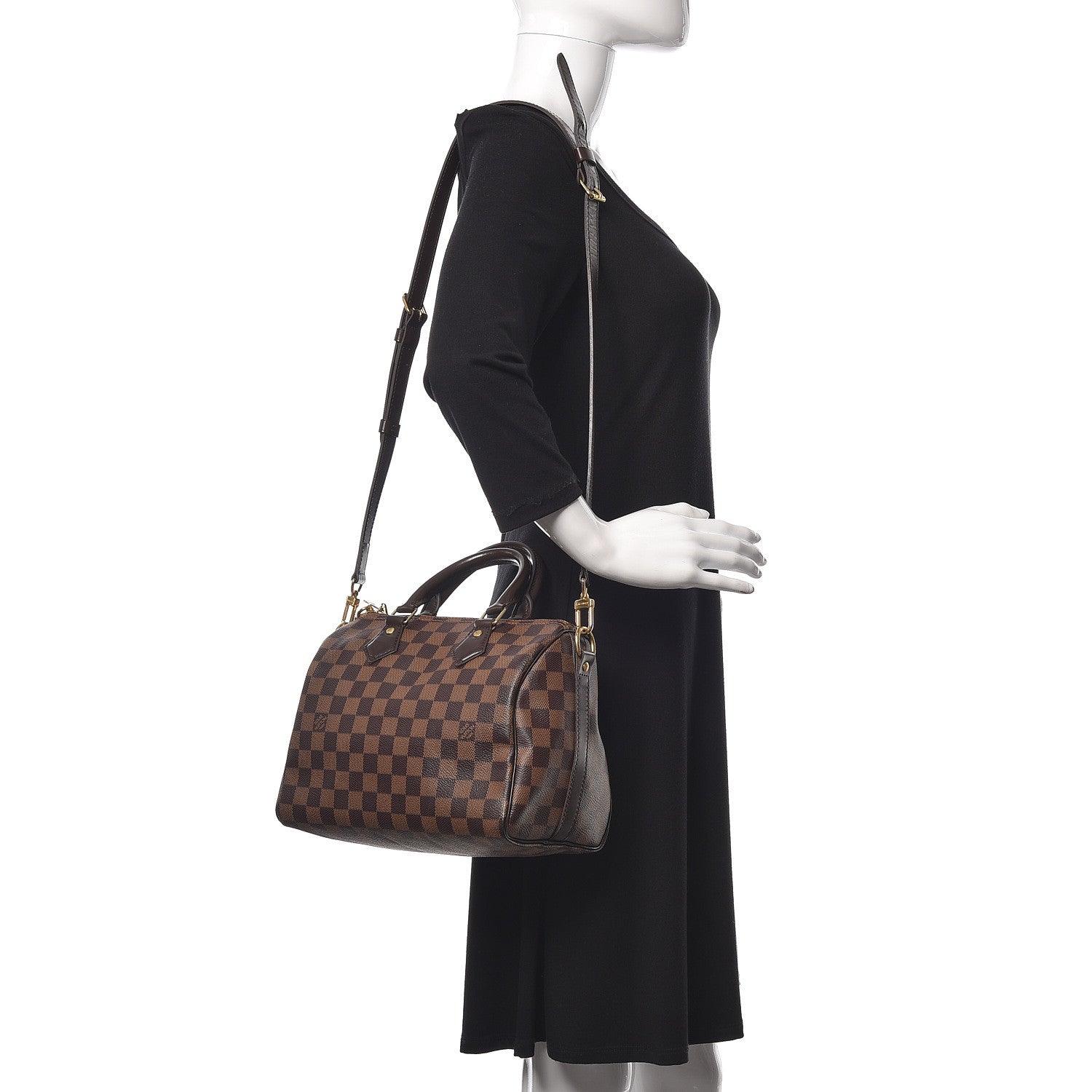 Louis Vuitton Damier Ebene Speedy Bandouliere 25 2 of 17