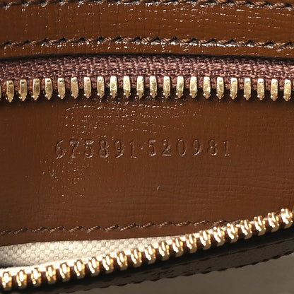 Gucci GG Supreme Monogram Azalea Calfskin Retro Interlocking G Messenger Shoulder Bag Beige Ebony Brown Sugar 7 of 10