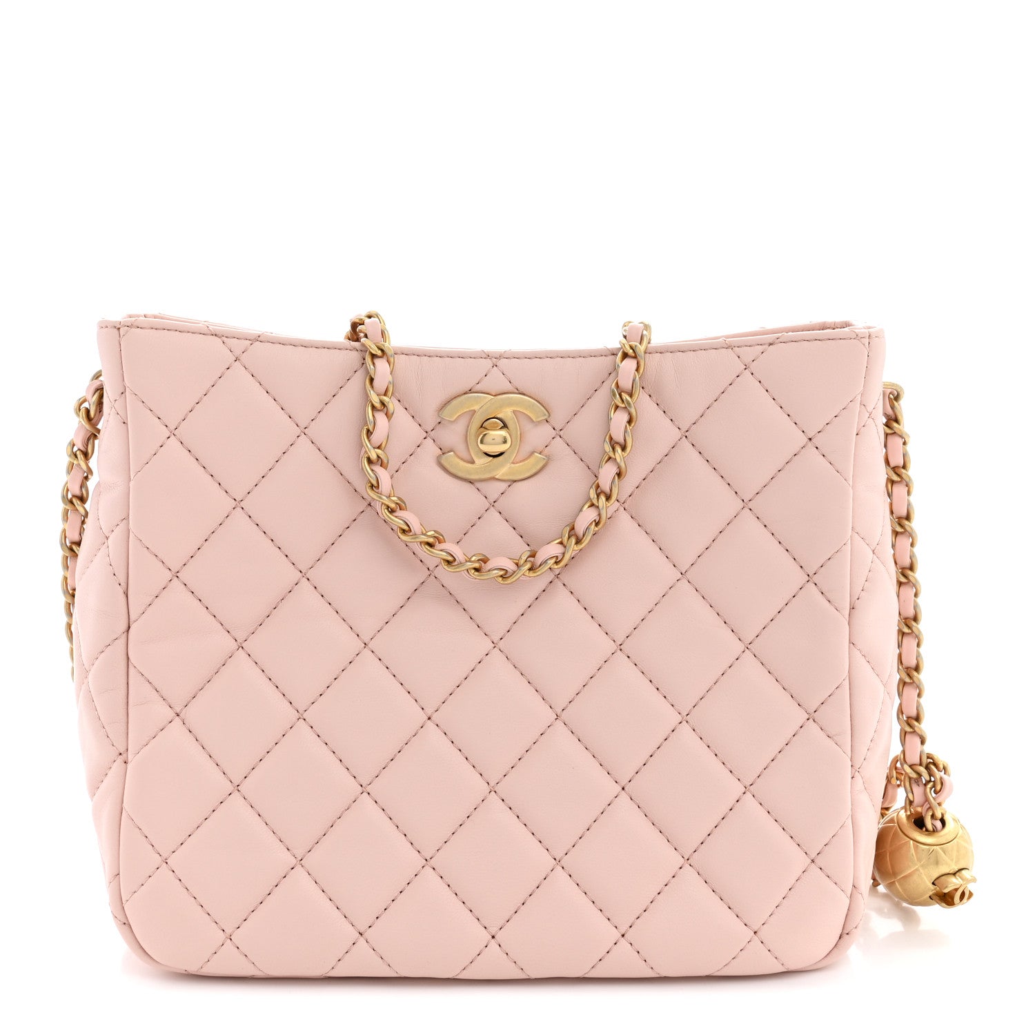 Chanel Lambskin Quilted Small Pearl Crush Hobo Light Pink 1 of 11