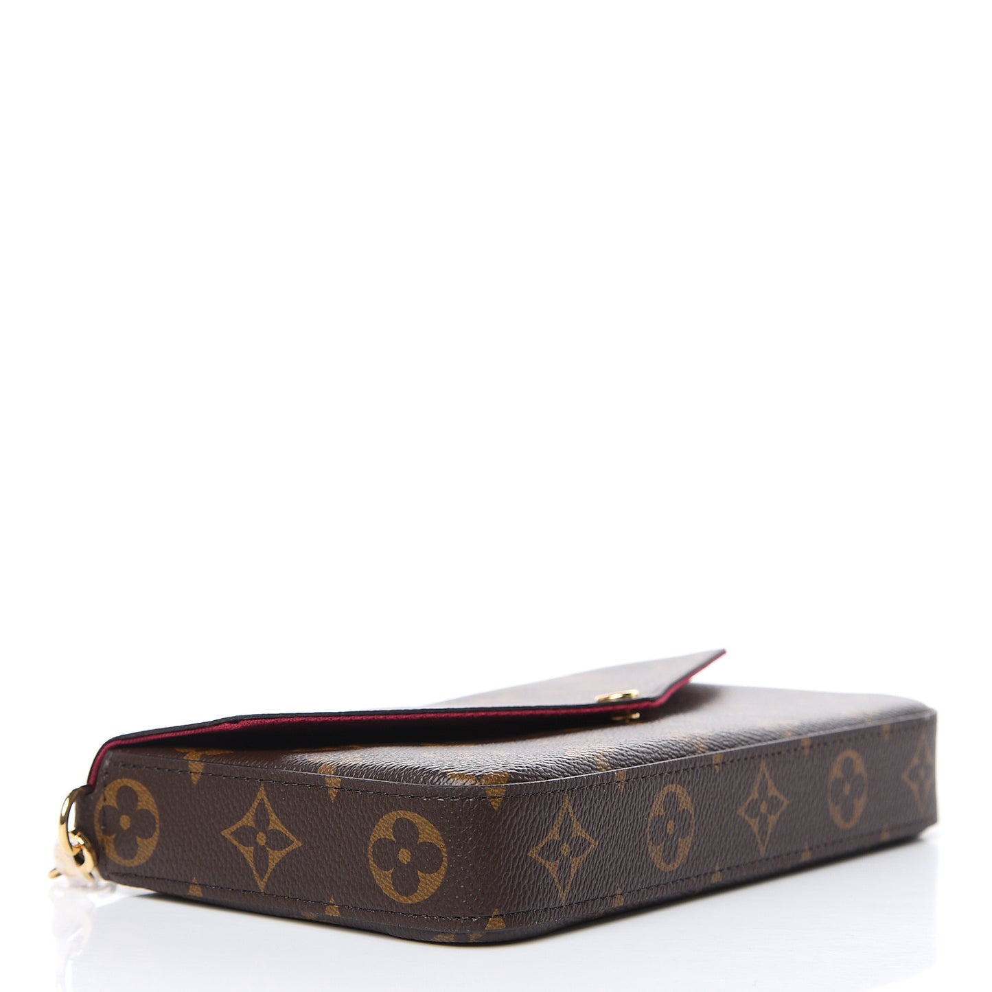Monogram Pochette Felicie Chain Wallet Fuchsia