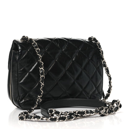 Chanel Aged Calfskin Quilted Express Zip Around Flap Black 3 of 13