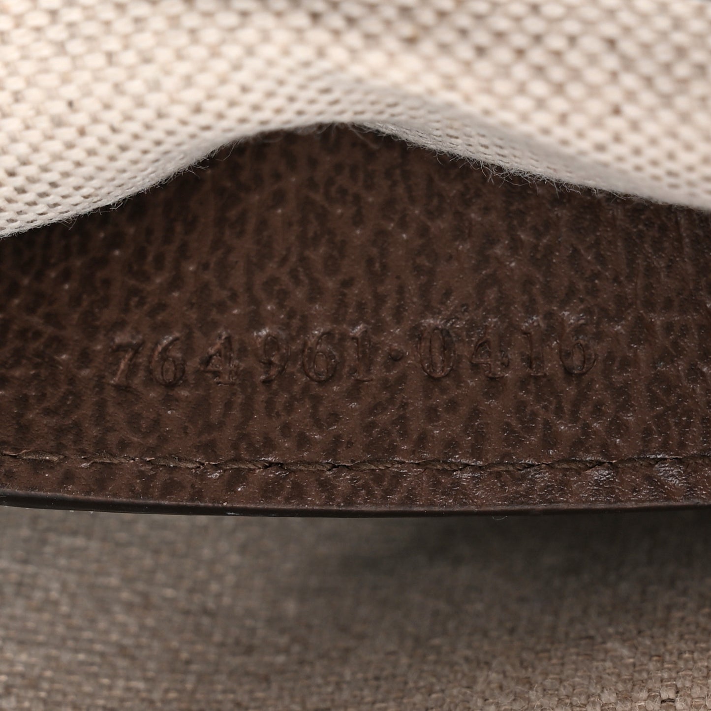 GG Supreme Monogram Textured Dollar Calfskin Web Mini Ophidia Envelope Shoulder Bag Beige Ebony