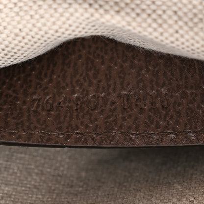 Gucci GG Supreme Monogram Textured Dollar Calfskin Web Mini Ophidia Envelope Shoulder Bag Beige Ebony 7 of 11