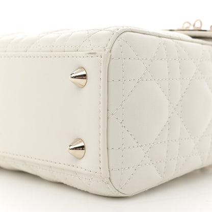 Christian Dior Lambskin Cannage Small My ABCDior Lady Dior White 10 of 14