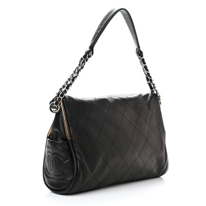 Chanel Lambskin Stitched Medium Ultimate Soft Tote Black 3 of 13