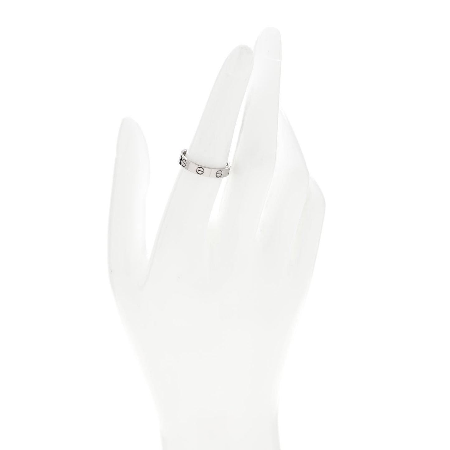 18K White Gold 3.5mm LOVE Wedding Band Ring 54 6.75