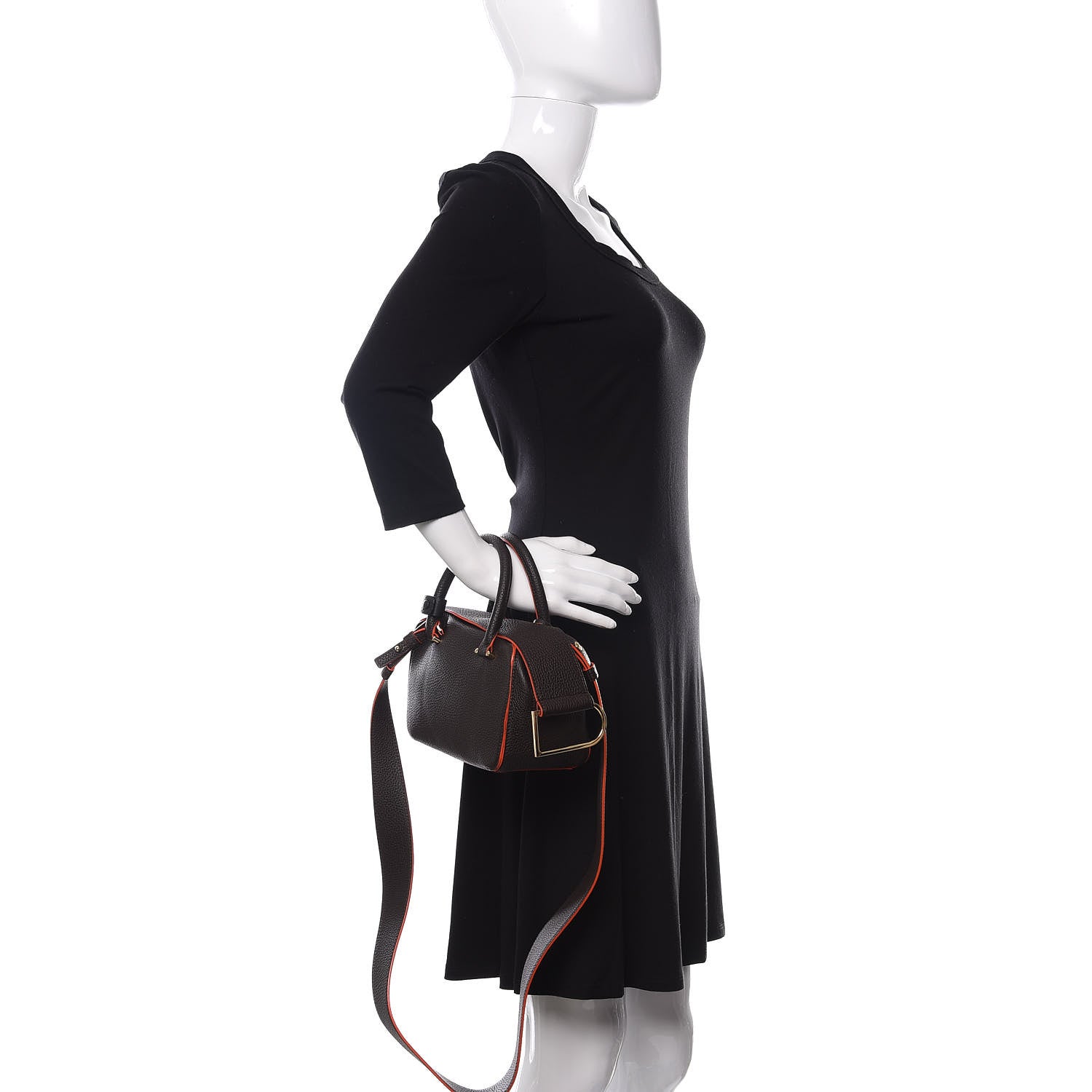 Delvaux Grained Calfskin Mini Cool Box Satchel Black 3 of 12