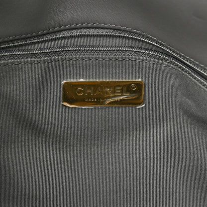 Chanel Lambskin Quilted Large Chanel 19 Flap Dark Grey 6 of 10